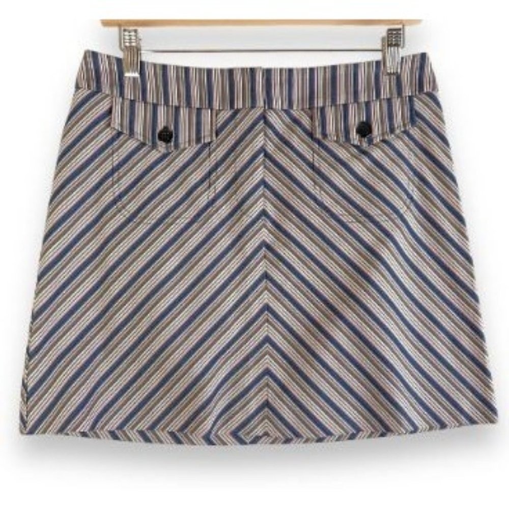 Trina Turk Womens Mini Skirt 6 Chevron Stripe Preppy Spring USA‎ Country Club
